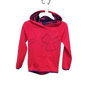 UNDER Armour Hooded Pullover  Youth XSmall Hot Pink Purple Black Polyester